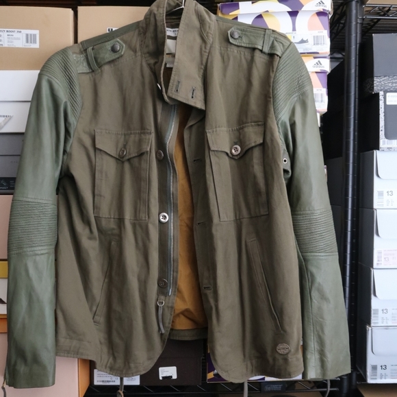 diesel genuine leather coats & jackets